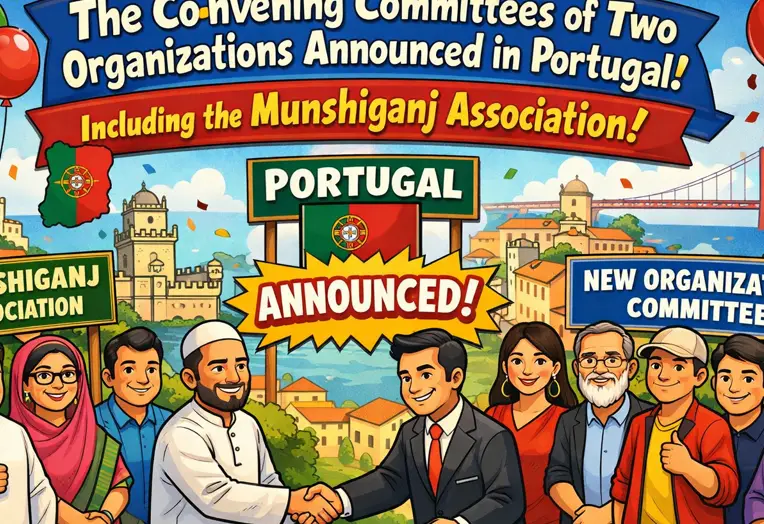 The convening committees of two organizations, including the Munshiganj Association, have been announced in Portugal.