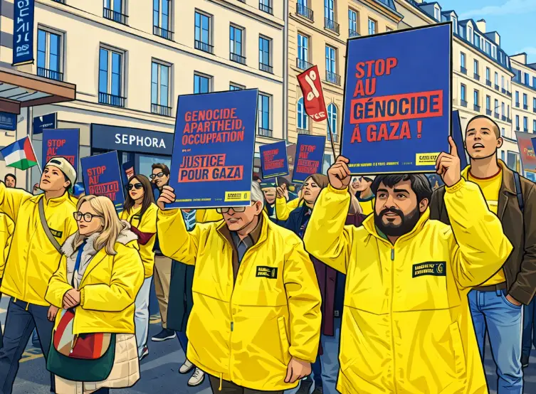 Huge protest in Paris demanding ceasefire in Gaza
