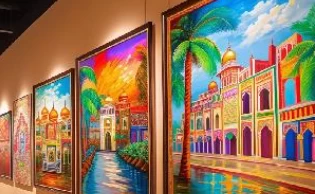 Bangladeshi painting exhibition in Qatar